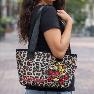 Ed Hardy Leopard Tiger Insulated Lunch Tote